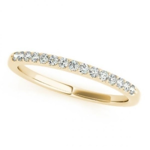 Diamond Wedding Ring Band 14k Yellow Gold 0.23ct - All