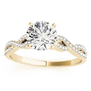 Diamond Twist Engagement Ring Setting 14k Yellow Gold 0.22ct - All