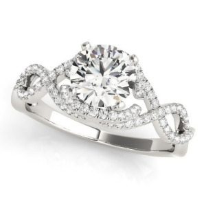 Diamond Twisted Infinity Engagement Ring Platinum 1.22ct - All