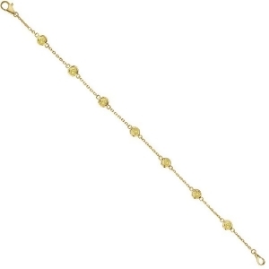 Fancy Yellow Diamond Station Bracelet Beze-Set 14K Y Gold 0.25ct - All