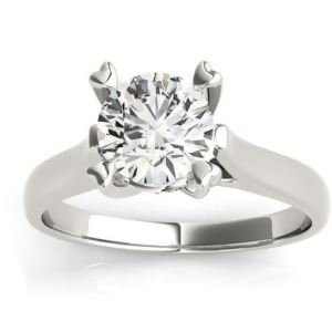 Solitaire Cathedral Prong-Set Engagement Ring Setting 14K White Gold - All