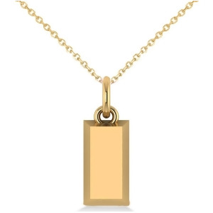 Gold Bar Pendant Necklace 14k Yellow Gold - All