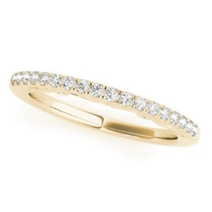 Diamond Accented Wedding Band 14k Yellow Gold 0.28ct - All