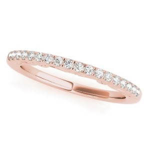 Diamond Accented Wedding Band 14k Rose Gold 0.28ct - All