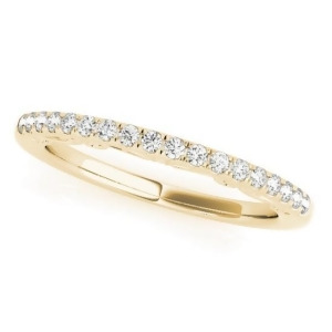 Diamond Accented Wedding Band 18k Yellow Gold 0.28ct - All