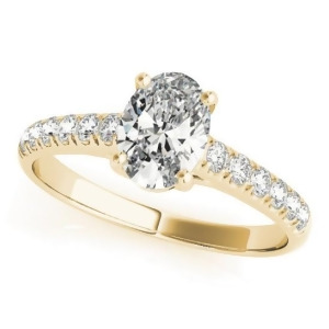 Oval Cut Diamond Engagement Ring 14K Yellow Gold 1.00ct - All