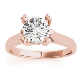Solitaire Cathedral Prong-Set Engagement Ring Setting 14K Rose Gold - All