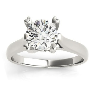 Solitaire Cathedral Prong-Set Engagement Ring Setting 18K White Gold - All