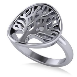 Family Tree of Life Fashion Ring 14k White Gold - All