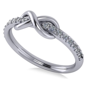 Infinity Diamond Accented Fashion Ring Band 14k White Gold 0.24ct - All