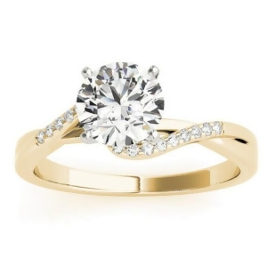 Diamond Bypass Engagement Ring 14k Yellow Gold 0.09ct - All