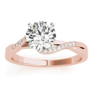 Diamond Bypass Engagement Ring 14k Rose Gold 0.09ct - All