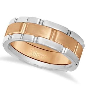 Comfort-fit Two-Tone Wedding Band 8.5mm - All