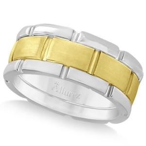 Comfort-fit Two-Tone Wedding Band 8.5mm - All
