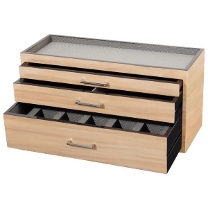 Wolf Meridian Wooden Modular 3 Drawer Dresser Valet and Watch Storage Box in 3 Colors - All