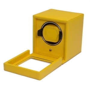 Wolf Cub Single Watch Winder w Cover in Yellow - All