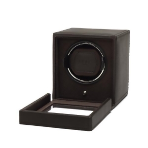 Wolf Cub Single Watch Winder w Cover in Brown - All