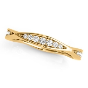Diamond Accented Wedding Band 14k Yellow Gold 0.17ct - All