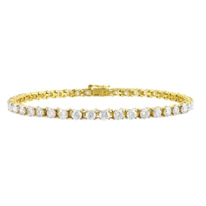 Eternity Diamond Bracelet 14k Yellow Gold 6.00ct - All