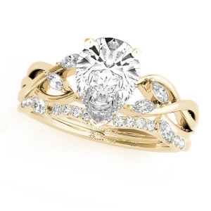 Twisted Pear Diamonds Bridal Sets 18k Yellow Gold 1.73ct - All