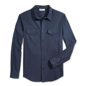 William Rast Mens Herringbone Button Up Shirt - L