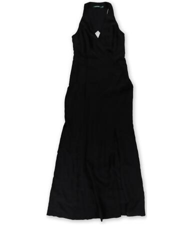 ralph lauren crepe sleeveless gown