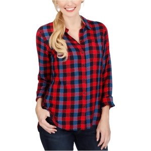 Lucky Brand Womens Plaid Button Up Shirt - M