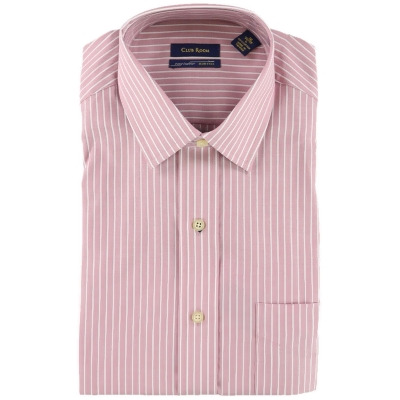 Club Room Mens Striped Button Up Dress Shirt