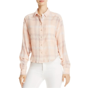 Free People Womens Paradise Garden Cropped Cutie Button Up Shirt - S