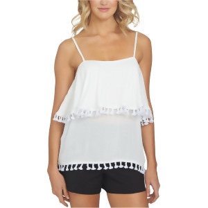 1.State Womens Tassel Trim Knit Blouse - M