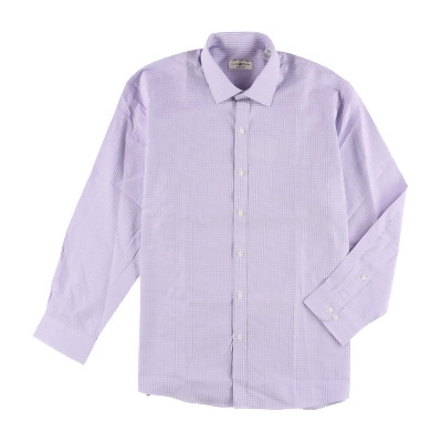 Club Room Mens Check Button Up Dress Shirt