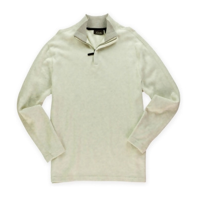 Tasso Elba Mens Quarter Zip Pullover Sweater, Style # 38216BIRCH 