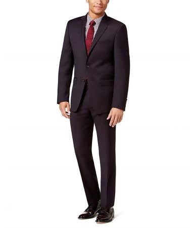 Calvin Klein Mens Textured Two Button Formal Suit, Style # MBYR25FY0775