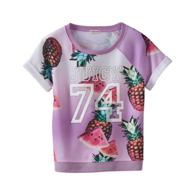 Juicy Couture Girls Fruit Roll Cuff Sweatshirt, Style # DJCG15003RPR 