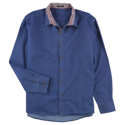 Coofandy Mens Plaid Trim Button Up Shirt, Style # 004526 