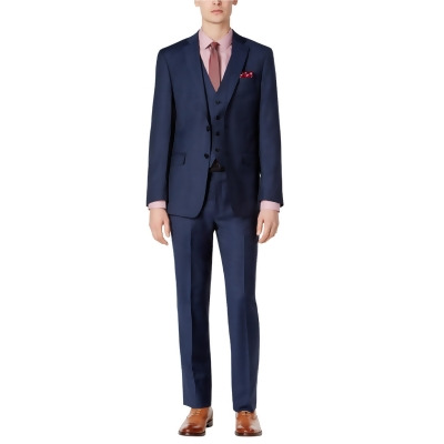 Calvin Klein Mens Tonal Windowpane Two Button Formal Suit, Style # MBYR35FY0553 