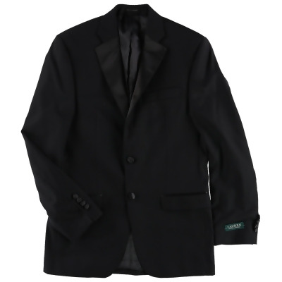 Ralph Lauren Mens Textured Contrast Two Button Blazer Jacket, Style # 001644 