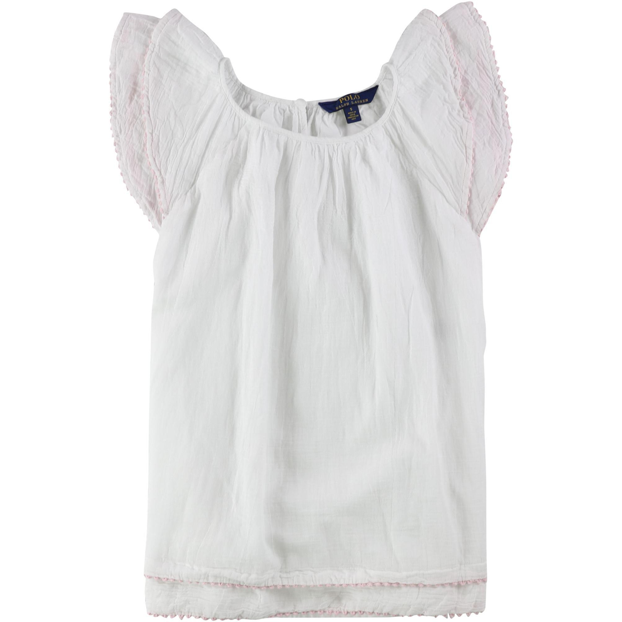 Ralph Lauren Girls Flutter Sleeve A-line Dress, Style # 312689563001