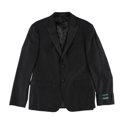 Ralph Lauren Mens Classic-Fit Black Paisley Two Button Blazer Jacket, Style # LCER12AA0020 