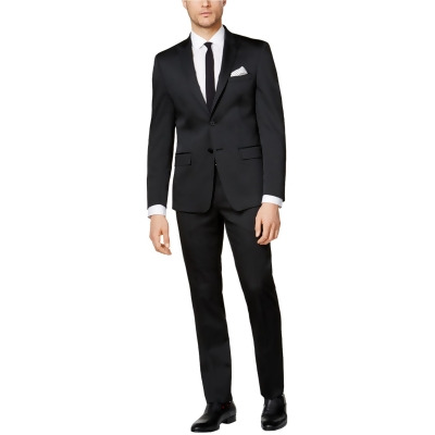 Calvin Klein Mens Peak Lapel Big & Tall Formal Tuxedo, Style # MCDE25SZB061 