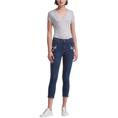 DKNY Womens Embellished Skinny Fit Jeans, Style # P8IKBC77 