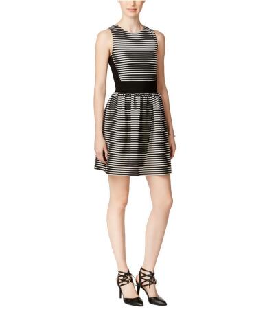 bar III Womens Striped Fit & Flare Shift Dress, Style # 10840BCO82