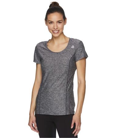 Reebok Womens Reversed Marled Basic T-Shirt, Style # REW191TS07 