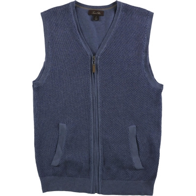 Tasso Elba Mens Textured Sweater Vest, Style # 63W17TEXTV 