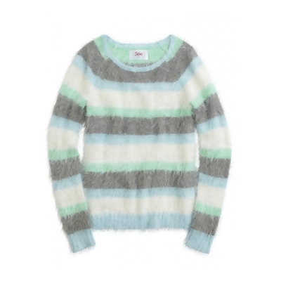 Justice Girls Fuzzy Stripe Pullover Sweater, Style # 1898 