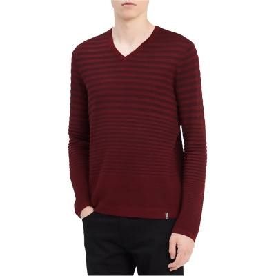Calvin Klein Mens Striped Knit Pullover Sweater, Style # 40F4913 