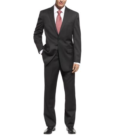 Michael Kors Mens Solid Black Two Button Formal Suit, Style # KEVI2