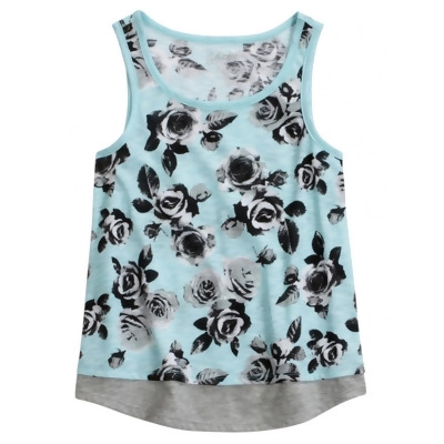 Justice Girls Floral Layered Tank Top, Style # 6797 