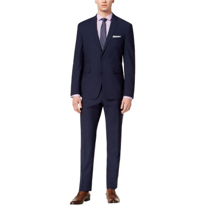 Vince Camuto Mens Plaid Two Button Formal Suit, Style # VS023SV0785 