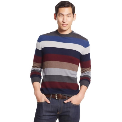 Club Room Mens Wool Multi-Striped Pullover Sweater, Style # 29318 